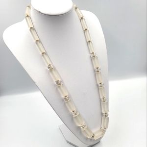 Modern Clear Beaded Necklace